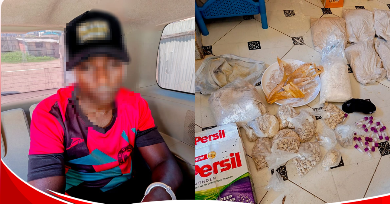 Police arrest foreign national with Heroin in Mombasa during a anti-drug crackdown