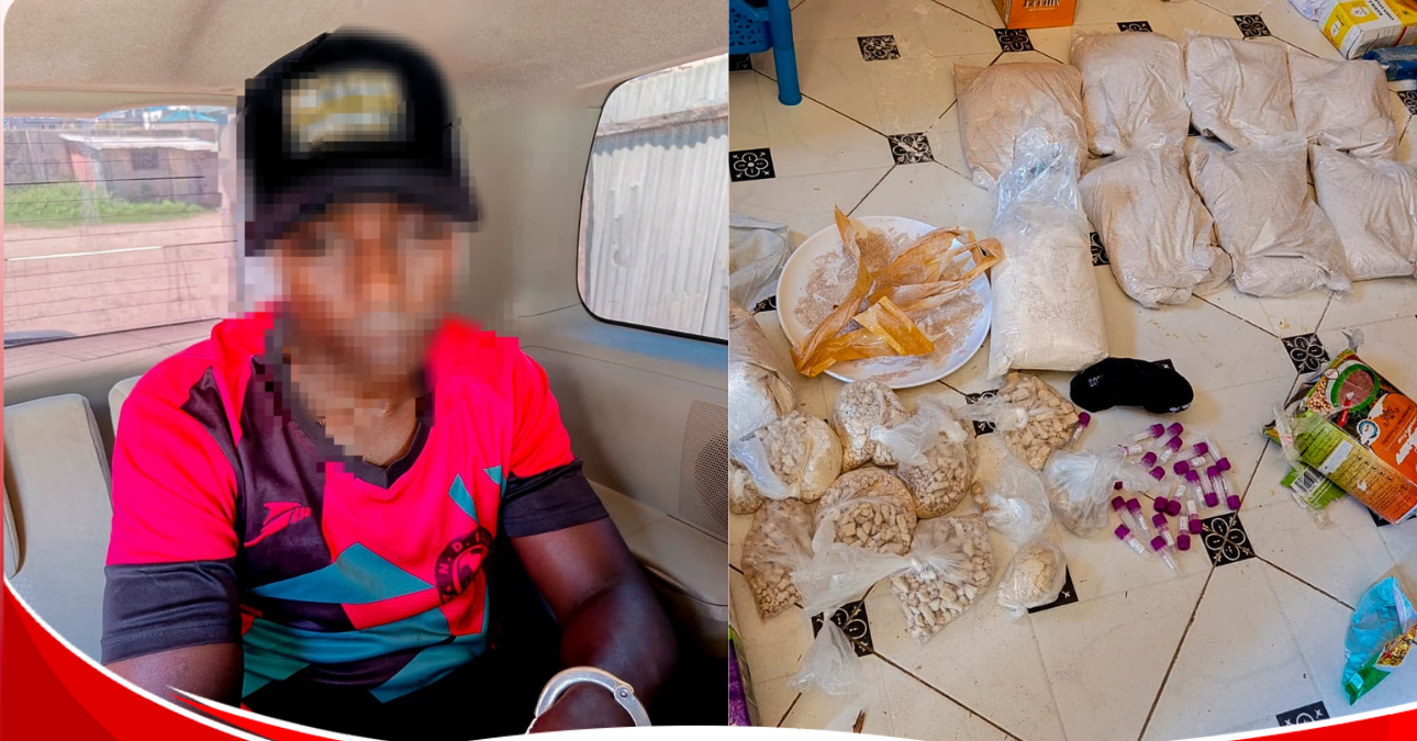 Police arrest foreign national with Heroin in Mombasa during a anti-drug crackdown
