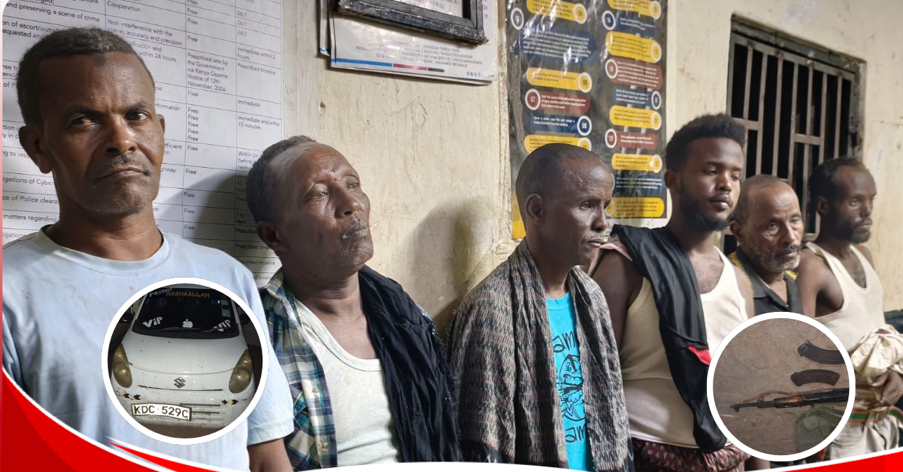 Six suspects arrested as KWS seizes giraffe meat and AK-47 in Garissa