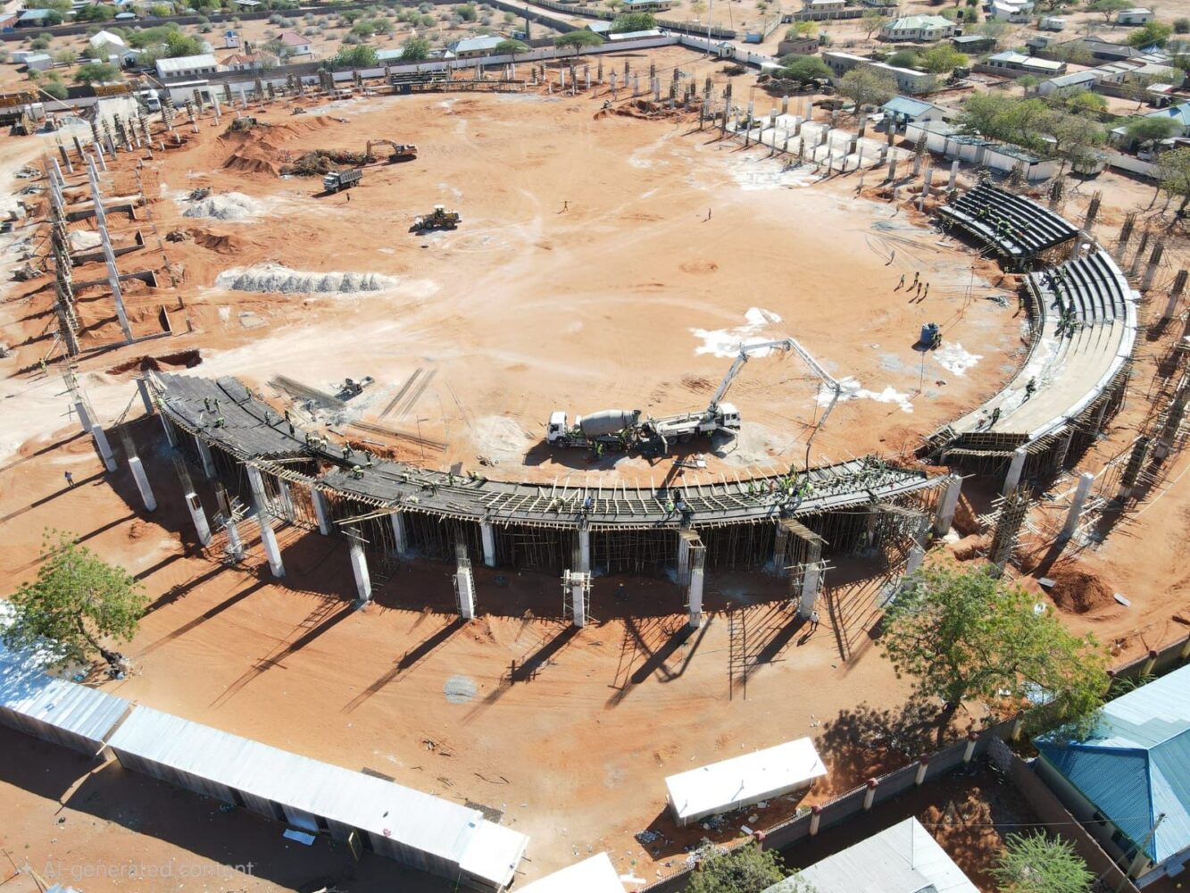 PS Omollo assesses Madaraka Day preparations in Wajir as stadium hits 28% completion