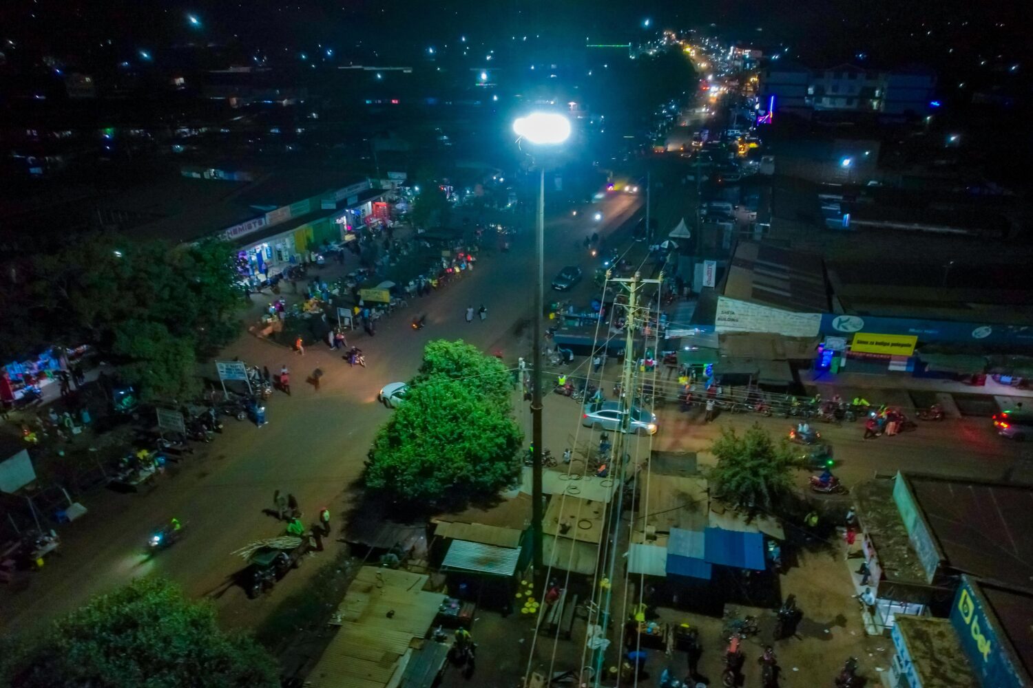 Photos: Waiguru’s street lighting projects light up town to a 24-hour economy