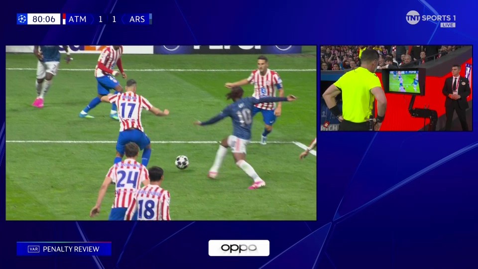 Why Arsenal were denied penalty in late Atletico Madrid drama