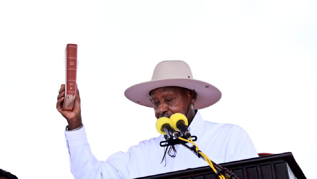 Museveni sworn in for fresh five-year term as First Lady Janet notably absent from ceremony