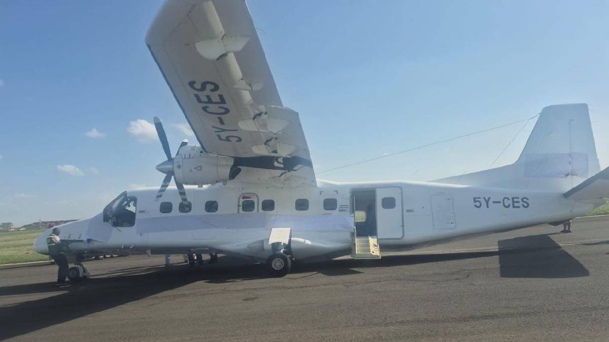 Video: The moment a passenger plane crash-landed at Wilson Airport; all persons on-board safe