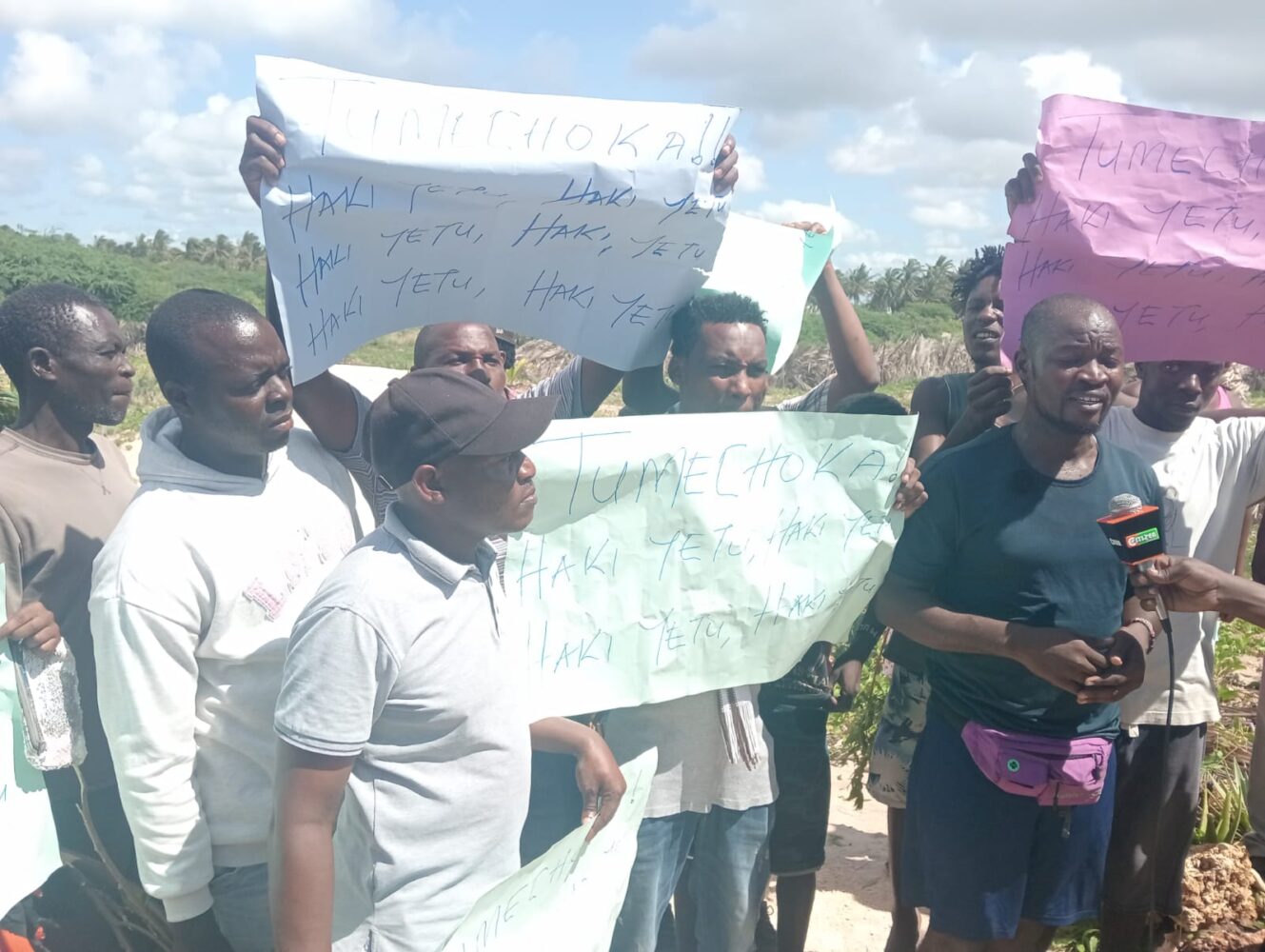 Residents of Mambrui-Mjanaheri protest over alleged public beach grab in Kilifi