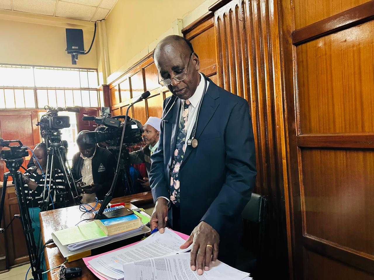 Cardiologist Dr. Daniel Gikonyo appears in court for cross-examination in Gachagua’s case