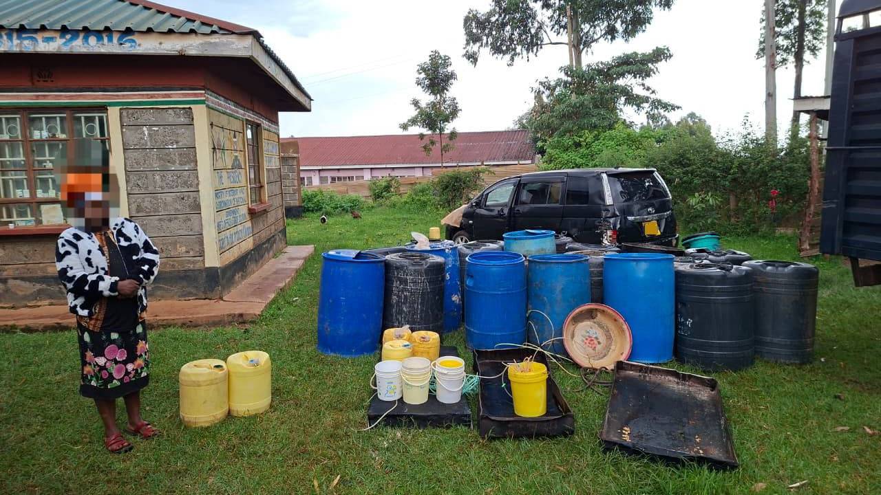 Suspect arrested as police destroy over 7,000 litres of illicit brew