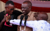 Drama as Bible-wielding man dodges security, hugs President Ruto in Ganze