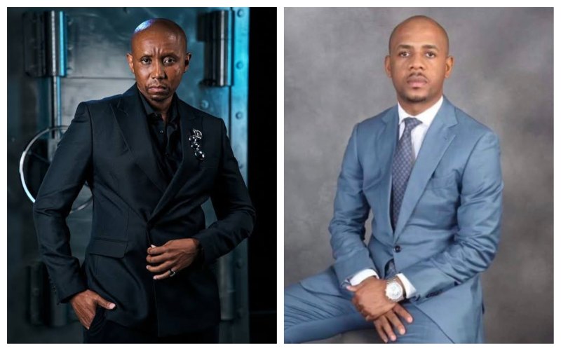 Jonasi Gomora with his rumored look-alike Baltasar Engonga. Photo: Collage