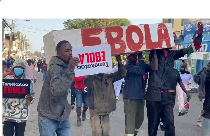 KHRC demands release of 19 arrested by ‘hooded police officers’ in Nanyuki Ebola quarantine facility protests