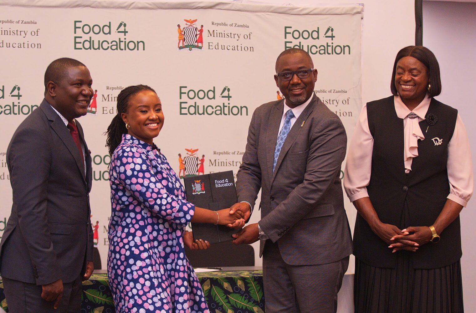 Gov’t of Zambia and Food4Education formalise 4-year partnership to strengthen<div>and scale national school feeding systems for generation</div>s