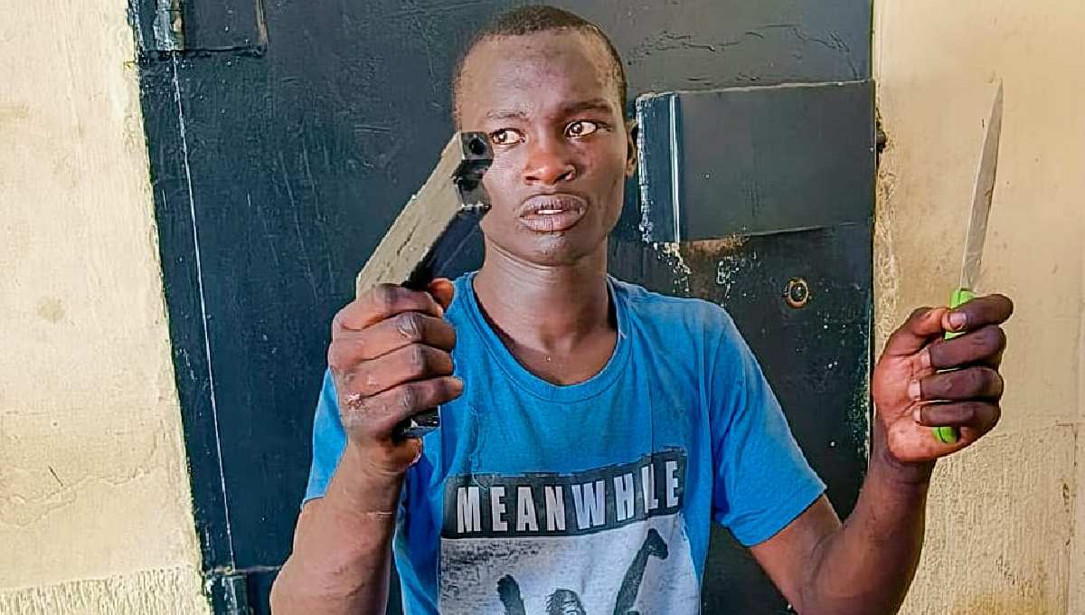 Armed suspect “Kanyundo” arrested in Eastleigh, homemade gun and knife recovered