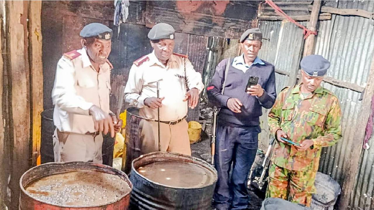 Police intensify crackdown on illicit brews in Nairobi, seize 833 litres of illegal alcohol