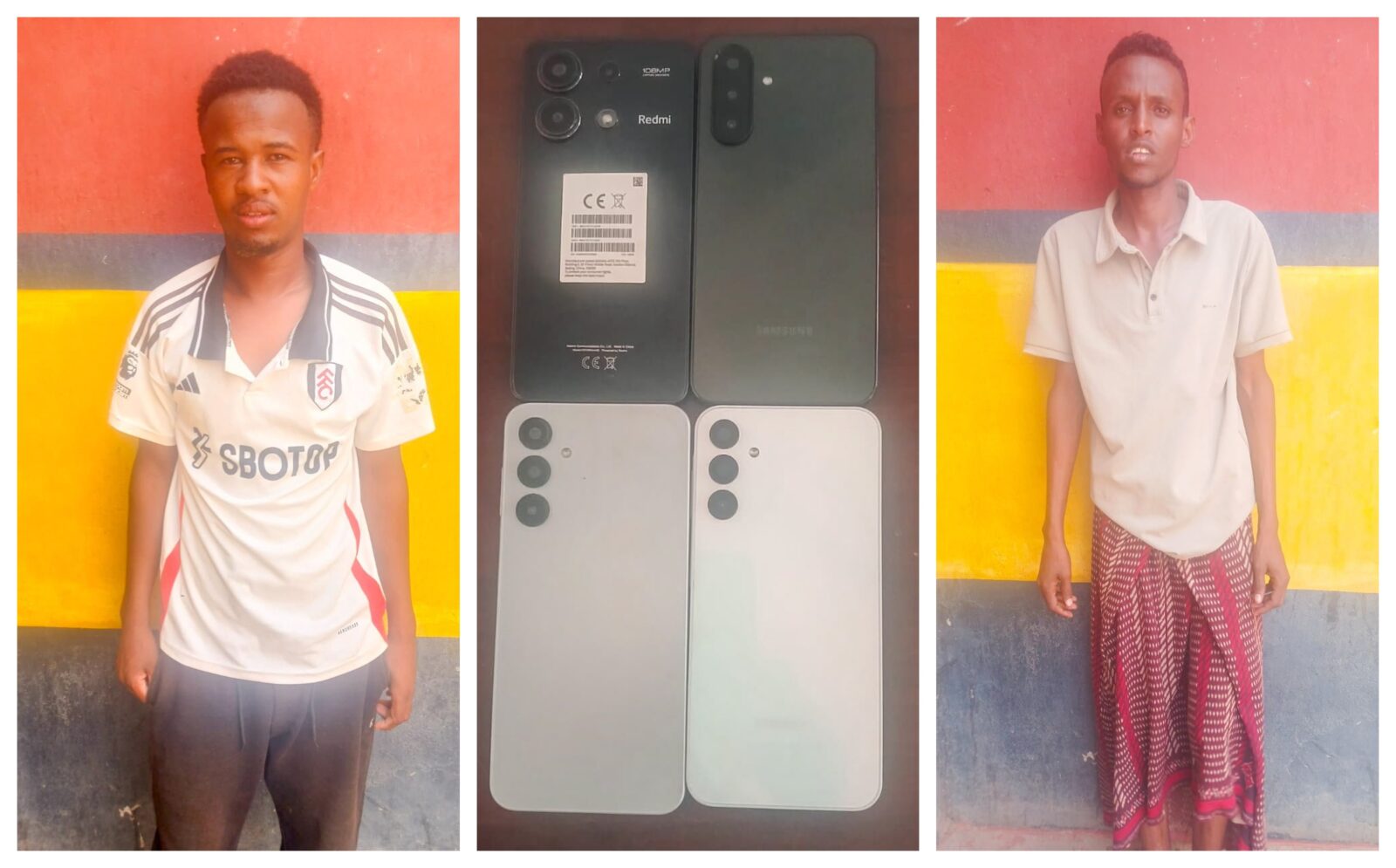 Two phone snatching suspects arrested in Mandera and phones recovered