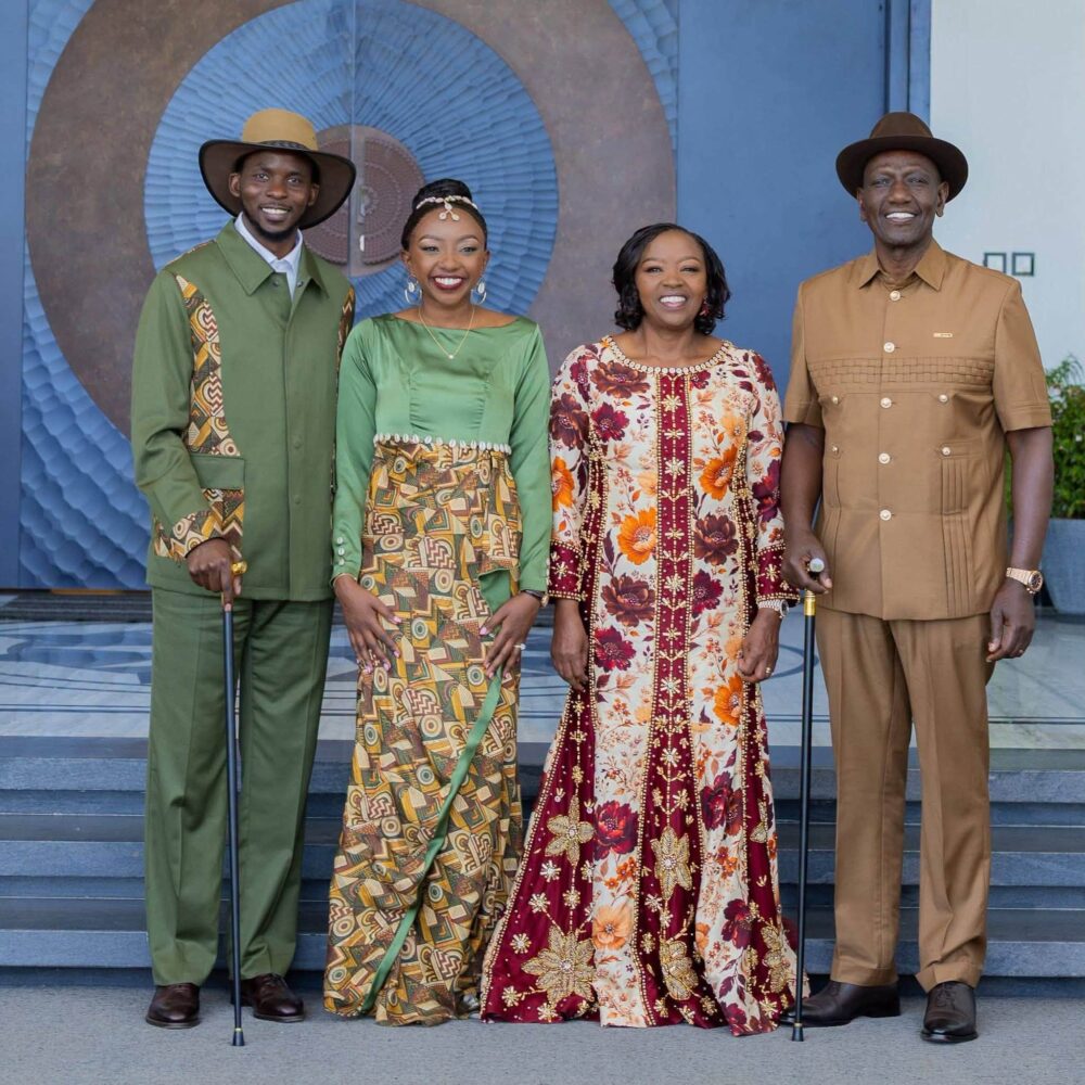 L-R: Isaya Yunge, Charlene Ruto, Mama Rachel Ruto and President William Ruto. Photo: X