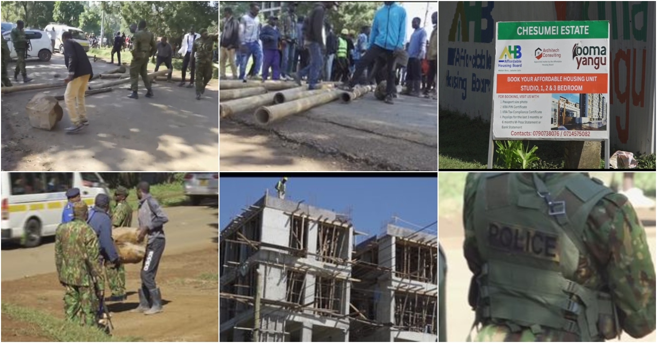 Demos for wages; Chesumei Affordable Housing workers in Nandi down tools over delayed wages