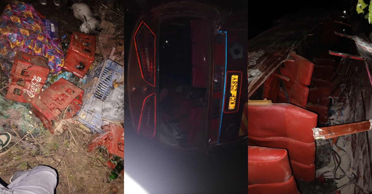 Makueni accident claims seven lives as minibus rolls down hillside