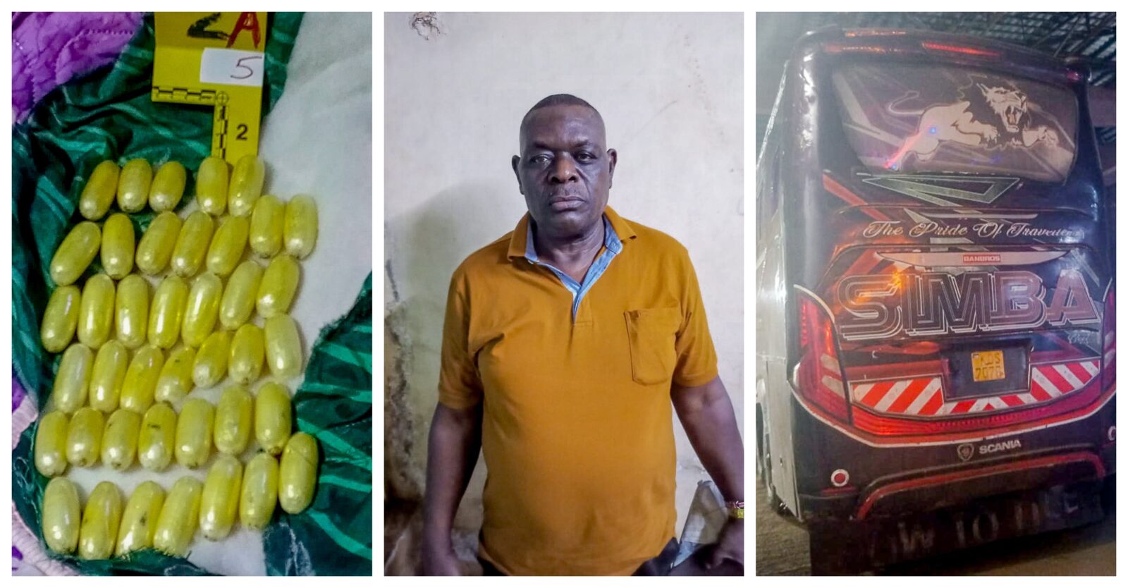 Busia border security team seizes suspected narcotics, arrests bus driver
