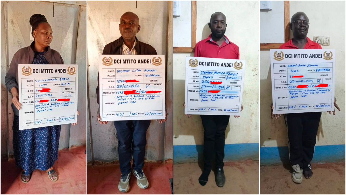 Four persons busted with KSh4.3 million in fake money in Makueni