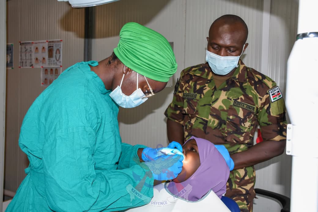 KDF soldiers offer free medical services in Dhobley, Kismayo