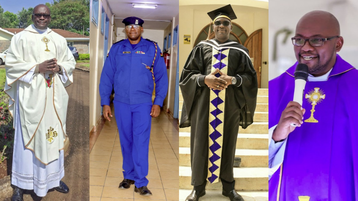 Photos: Meet Rev. Fr. Jeremiah Mwenda, the Catholic priest who is a police officer, and has a master’s in psychology