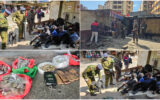 In photos: Suspects arrested as NACADA seizes rolls of bhang from a shop in South B