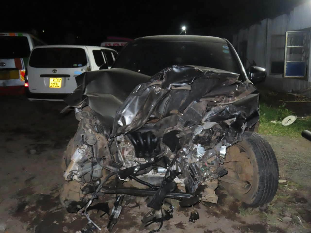Police seize KSh7.2M bhang after a Mazda CX-5 collided with a track in Nakuru