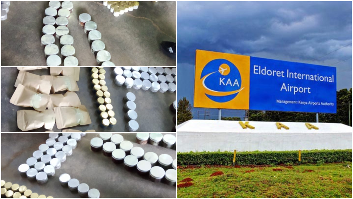 One suspect arrested as KRA intercepts KSh25.45 million drug consignment at Eldoret International Airport