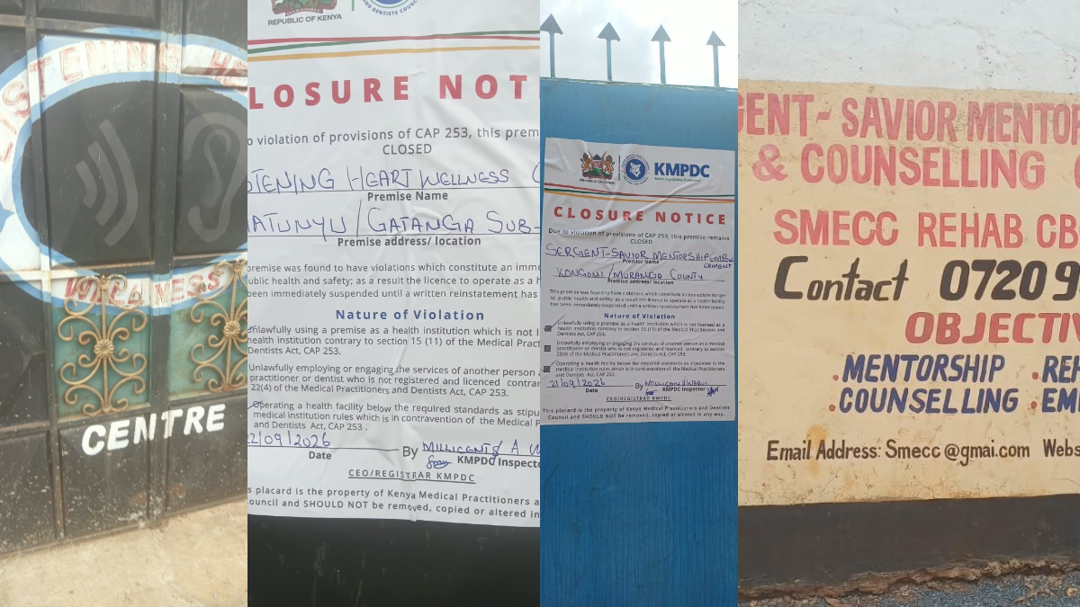 NACADA shuts down two rehabilitation facilities in Murang’a over gross violations