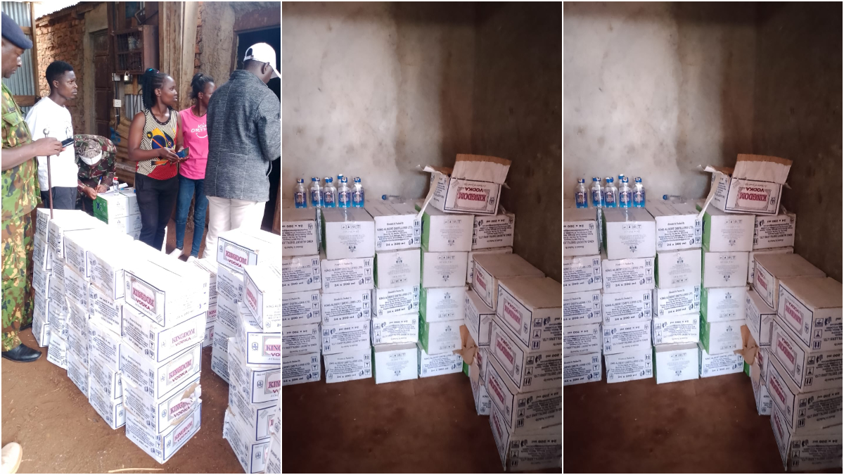 Two arrested as a NACADA operation in Kapsabet seizes over 4,000 bottles of counterfeit alcohol