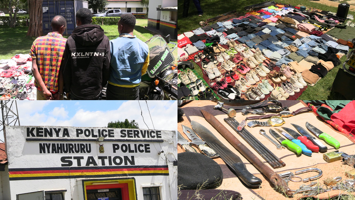 Bodaboda rider among those arraigned today after they were found with stolen goods worth KSh100,000 in Nyahururu