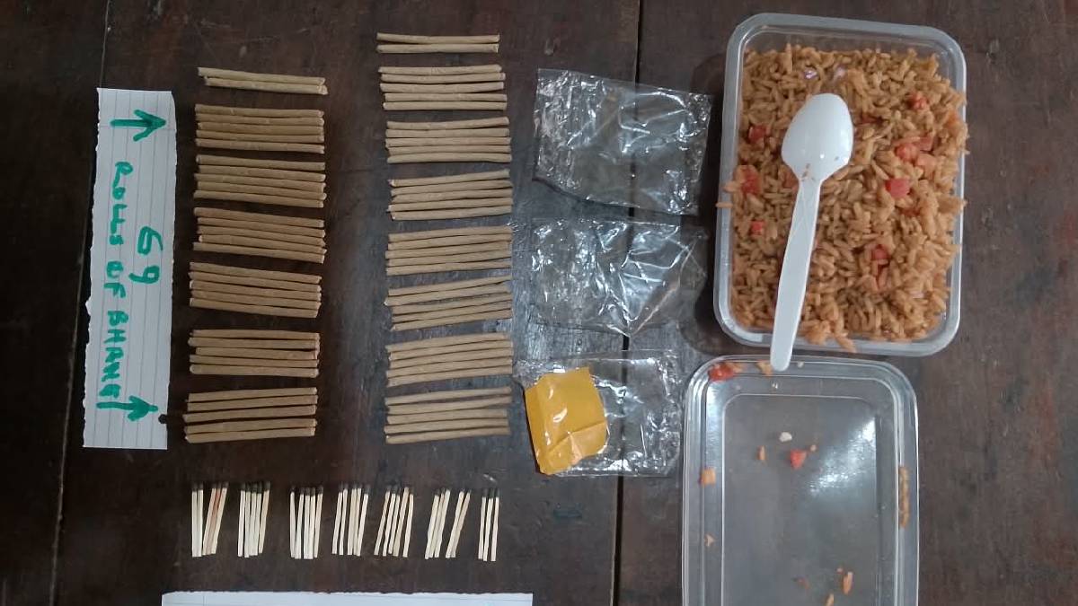 24-year-old arrested while trying to sneak 66 rolls of bhang disguised as rice meal for remandee at Kitui Police Station
