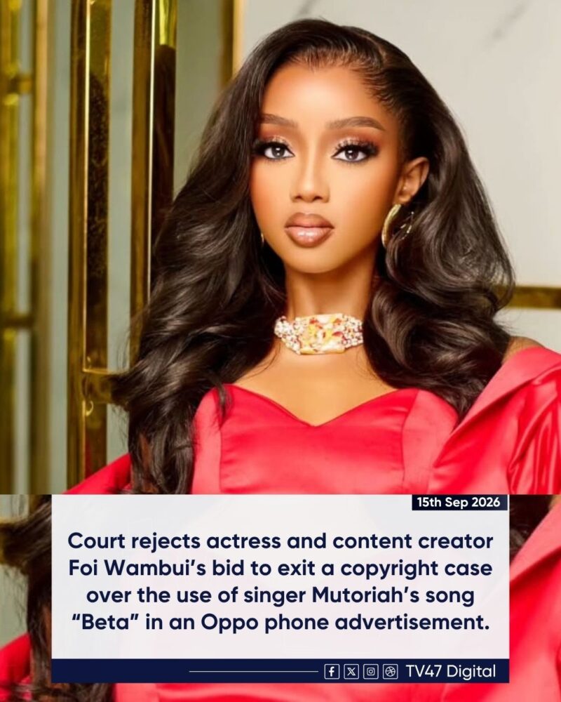 Foi Wambui sued by Mutoriah for copyright infringement after using his song ‘Beta’ in a commercial