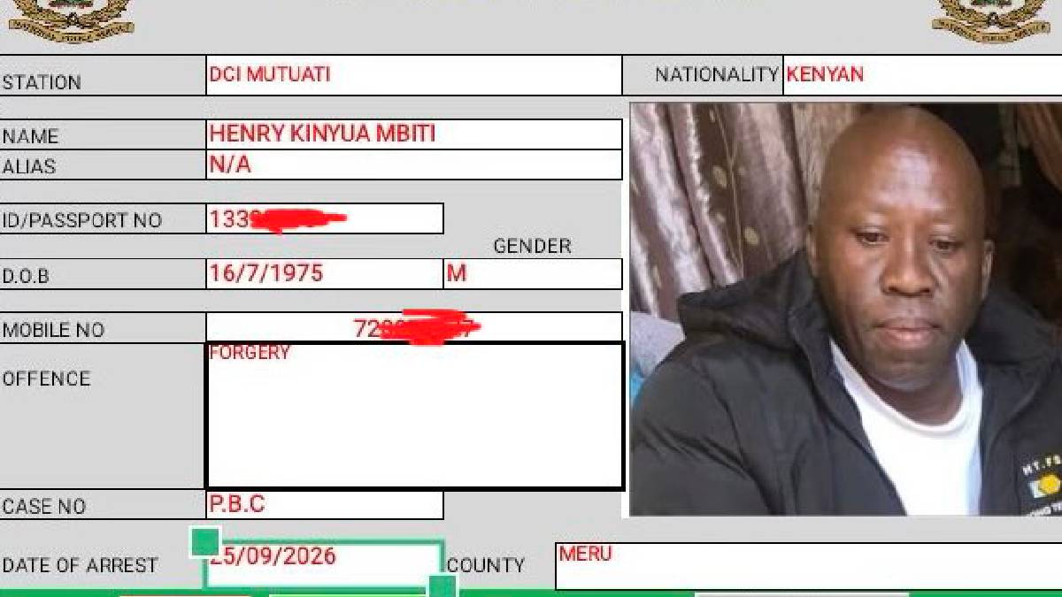 Alleged mastermind behind forgery of court documents in Meru arrested