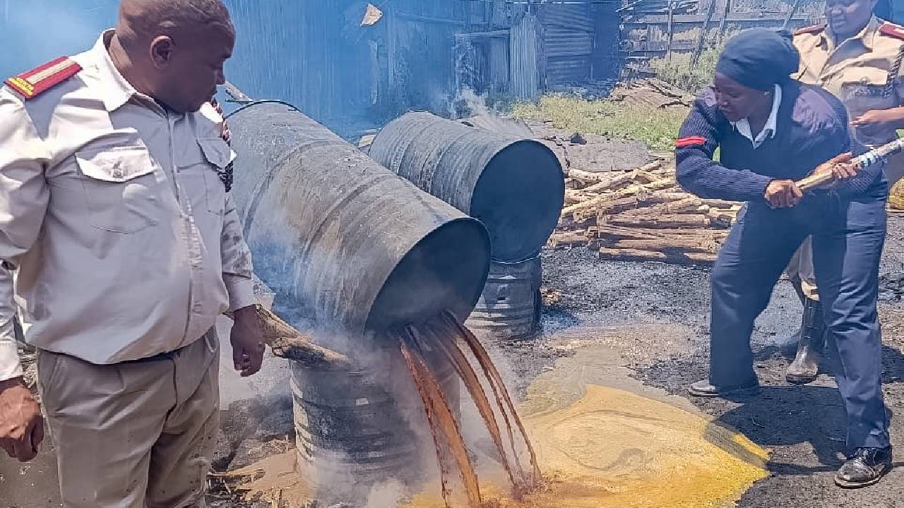 Police seize over 3,200 litres of illicit brew in Kahawa West crackdown