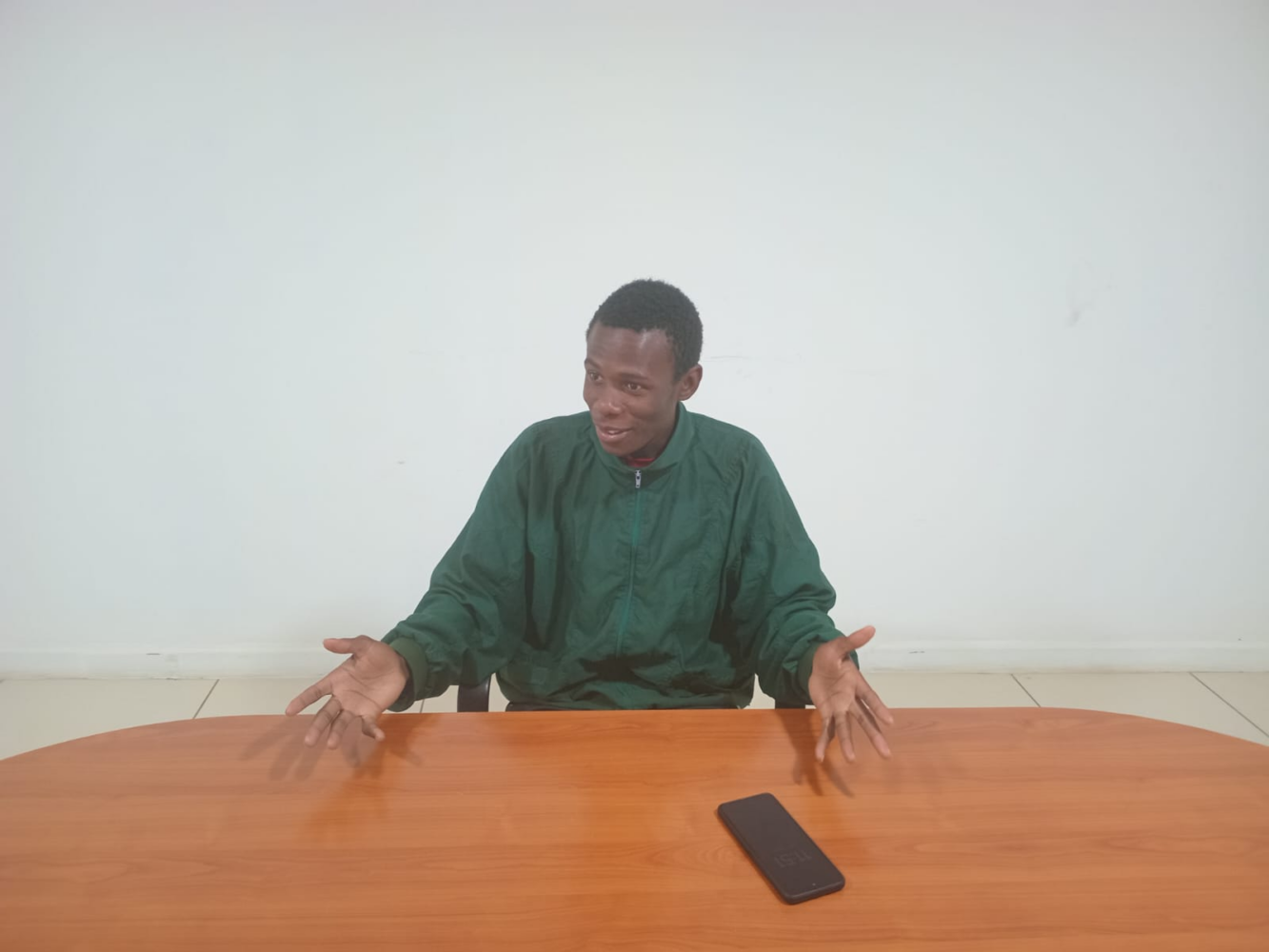 Caption John Logova, one of the beneficiaries of the Craft Silicon Foundation Free Computer Training Programme during an Interview in Nairobi.