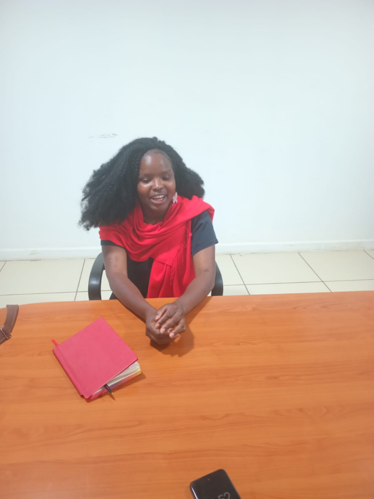 Natasha Maraga, one of the beneficiaries of the Craft Silicon Foundation Free Computer Training Programme during an Interview in Nairobi.