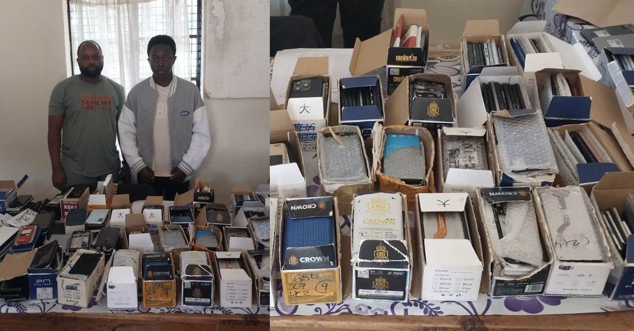 Phone theft and hacking racket busted at Kisii repair shop, over 500 devices recovered