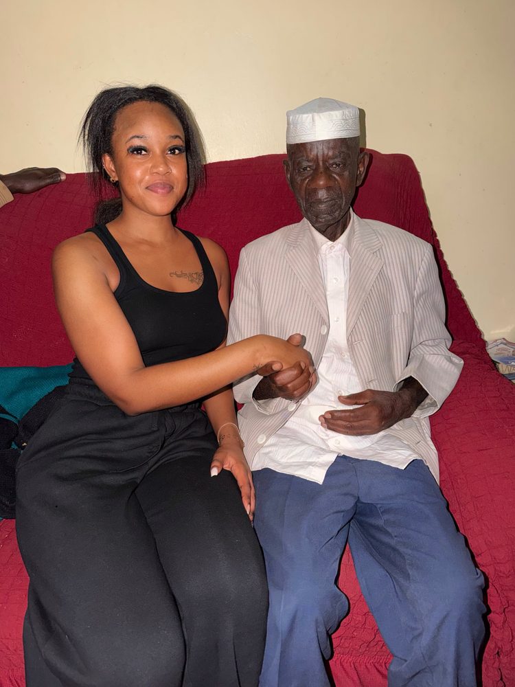Azziad Nasenya with her beloved grandfather, Shaban Caxton Wafula who passed on. Photo: Facebook