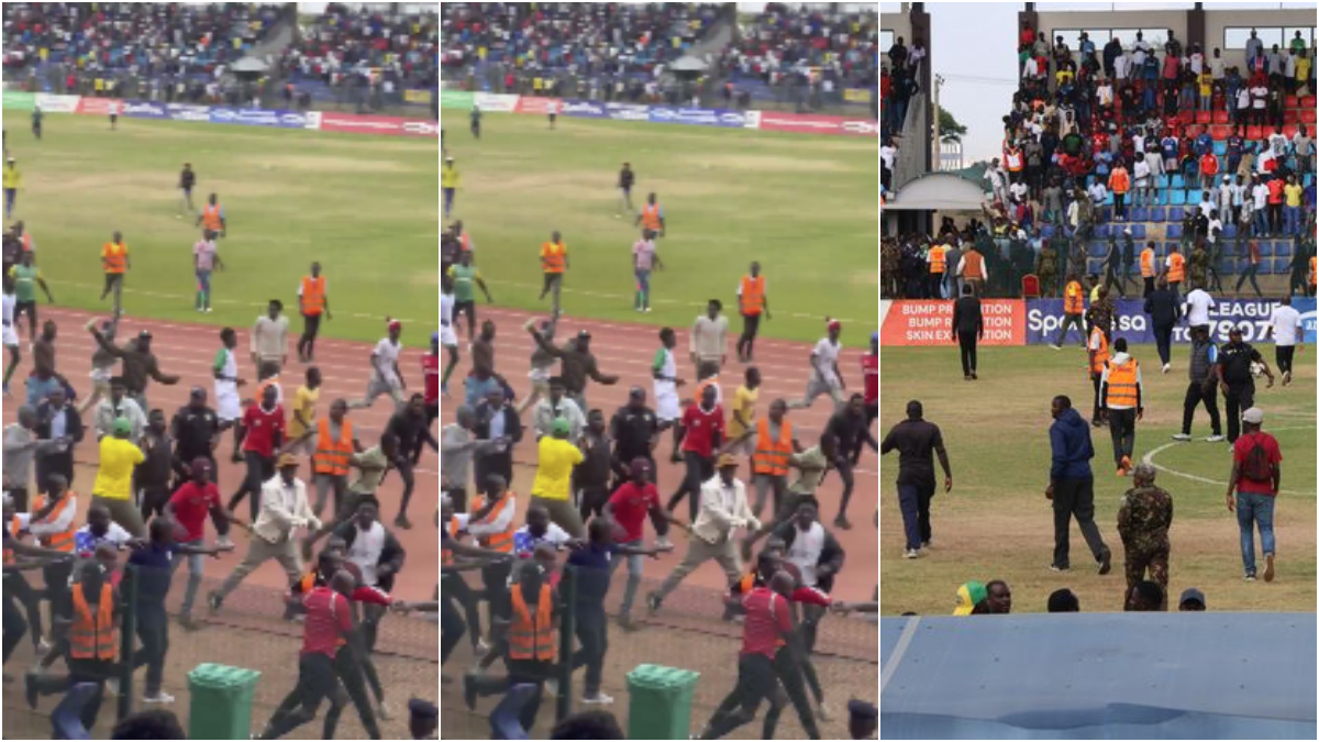 Developing… Chaos at Ulinzi Complex as Sharks, Mombasa United KPL Playoff match abandoned
