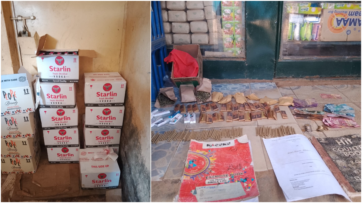 Several arrested as NACADA nabs over 200 bottles of counterfeit alcohol, rolls of bhang in Ruiru raids