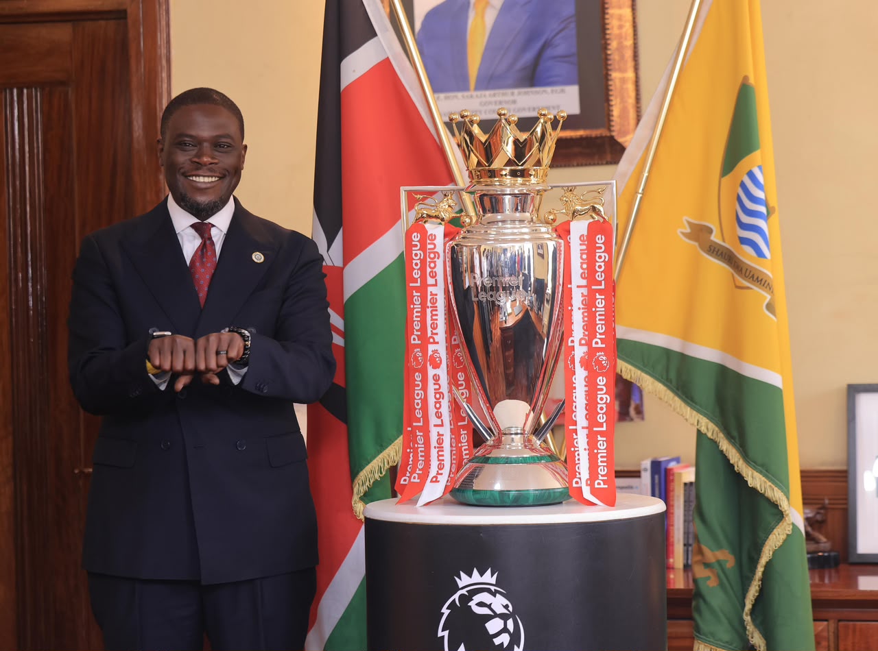 Sakaja welcomes EPL trophy to City Hall as Nairobi steps up efforts to become sporting powerhouse