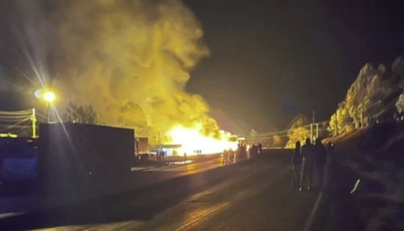Nakuru-Eldoret Highway closed after fuel tanker explodes at Sachangwan